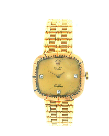 Rolex Cellini 4082 Cushion Engine Turned Bezel Ladies Vintage Watch