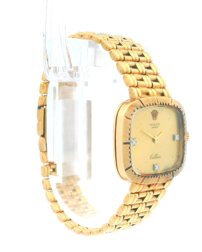 Rolex Cellini 4082 Cushion Engine Turned Bezel Ladies Vintage Watch