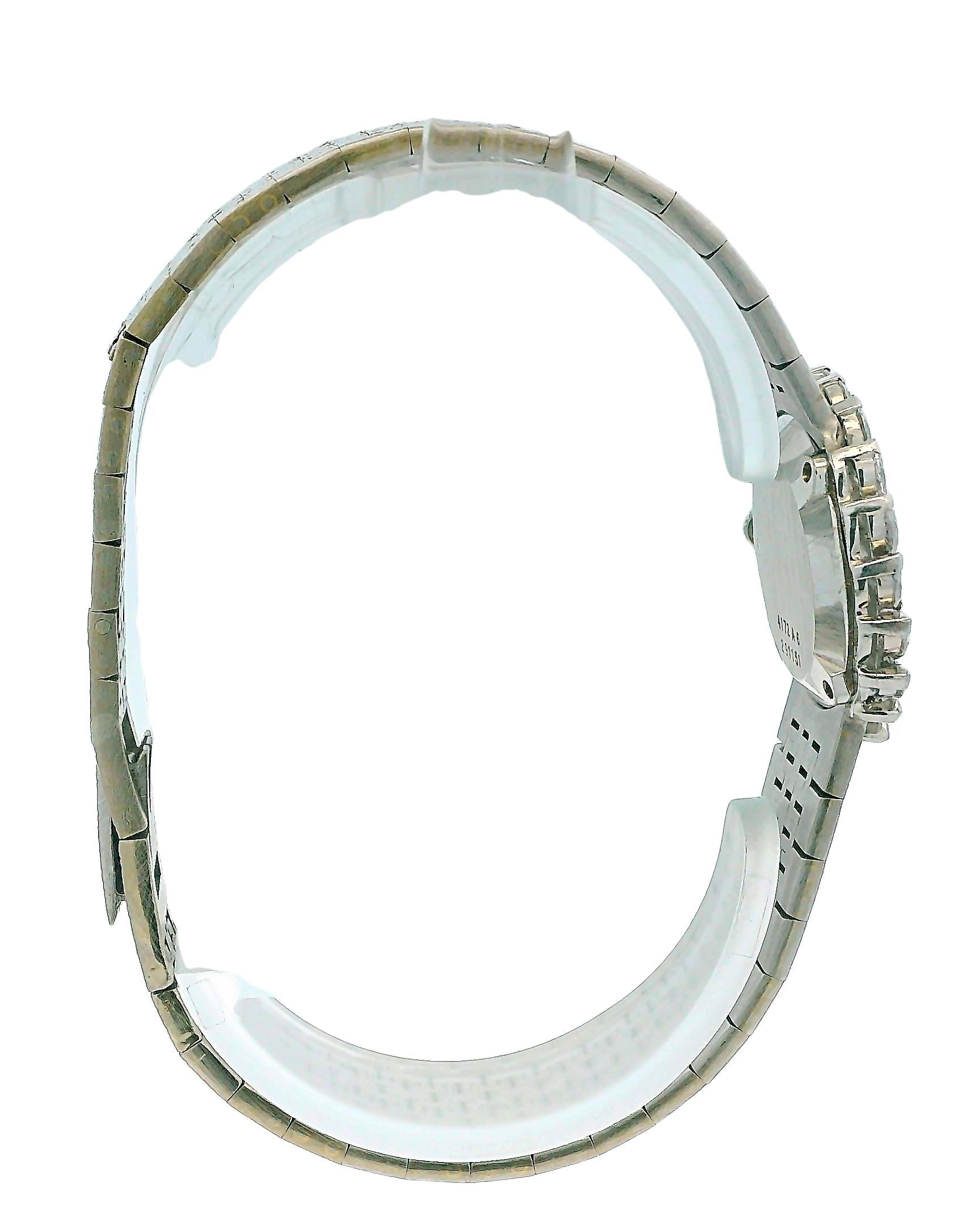 Piaget 4172A6 18K White Gold Opal Dial Diamond Bezel Ladies Watch