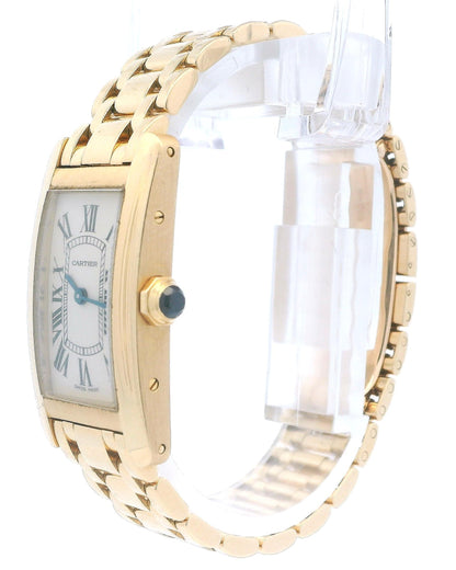 Cartier Tank Americaine W26015K2 18K Yellow Gold Ladies Watch