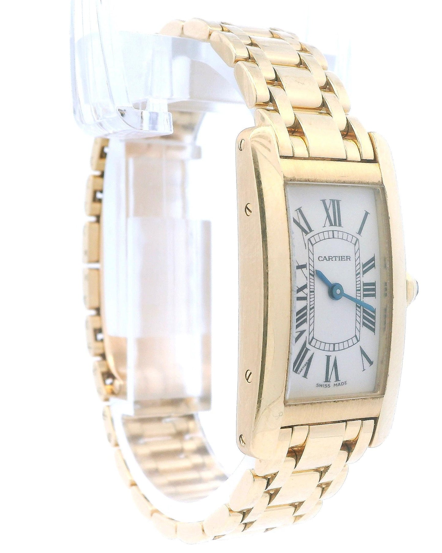 Cartier Tank Americaine W26015K2 18K Yellow Gold Ladies Watch