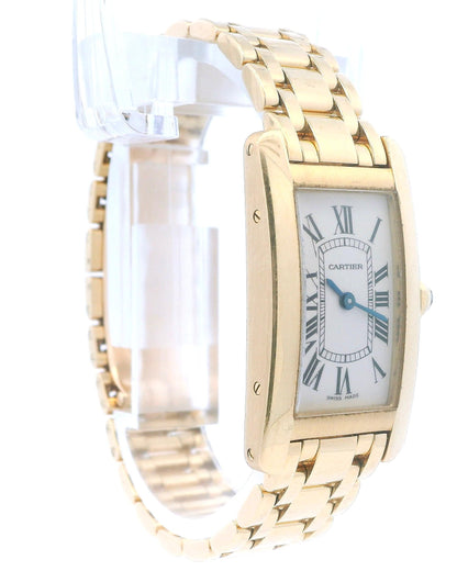 Cartier Tank Americaine W26015K2 18K Yellow Gold Ladies Watch