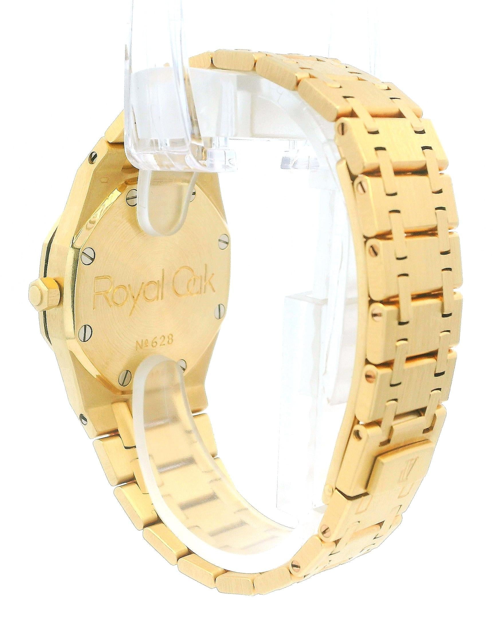 Audemars Piguet Royal Oak 14470BA 18K Yellow Gold Blue Dial Ladies Watch