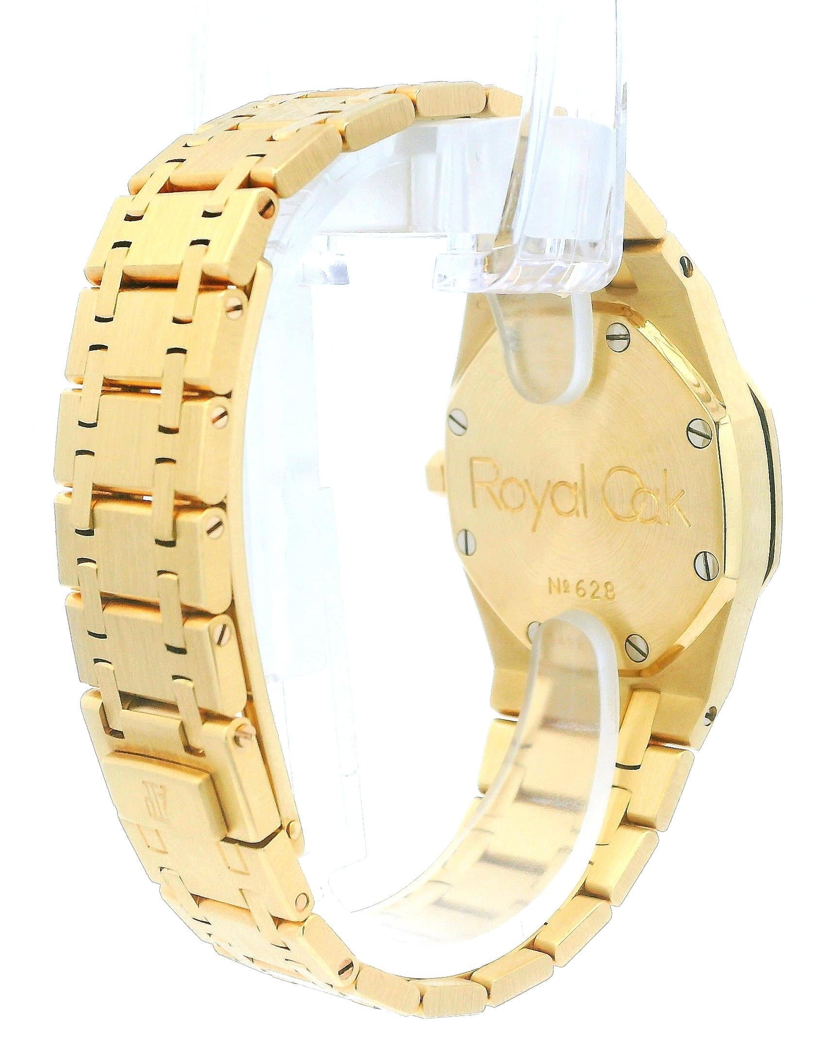 Audemars Piguet Royal Oak 14470BA 18K Yellow Gold Blue Dial Ladies Watch