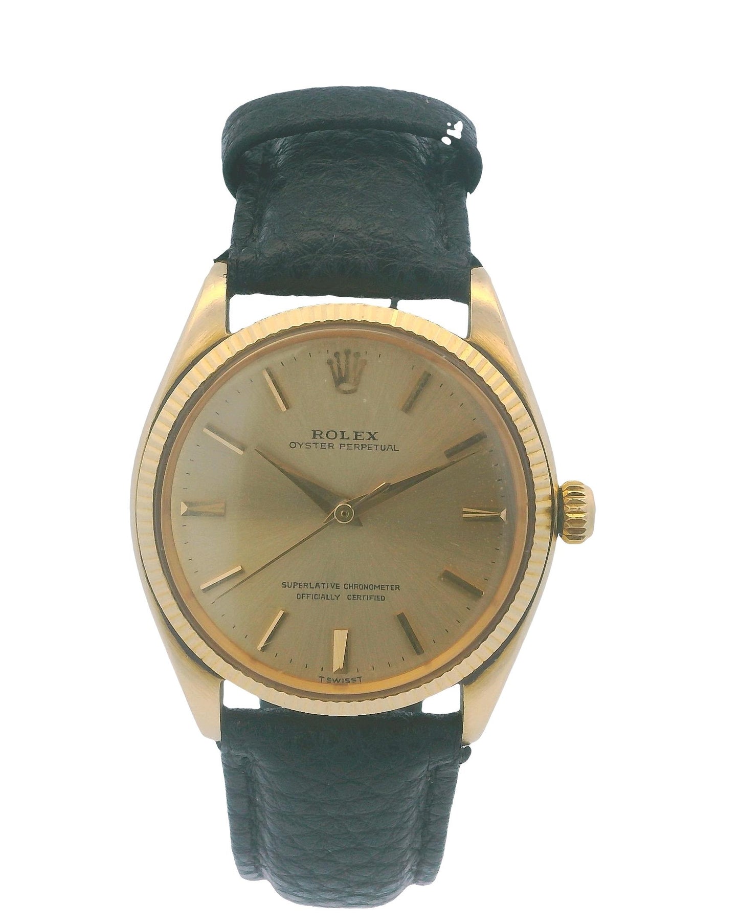 Rolex Oyster Perpetual 1005 14K Yellow Gold Automatic Watch