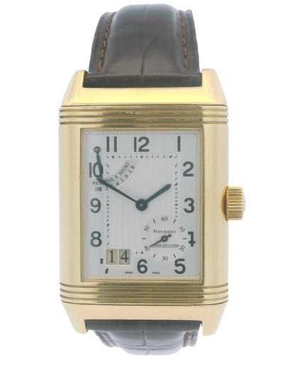 Jaeger LeCoultre Q3001420 Reverso Grande Date 8 Day Yellow Gold Watch