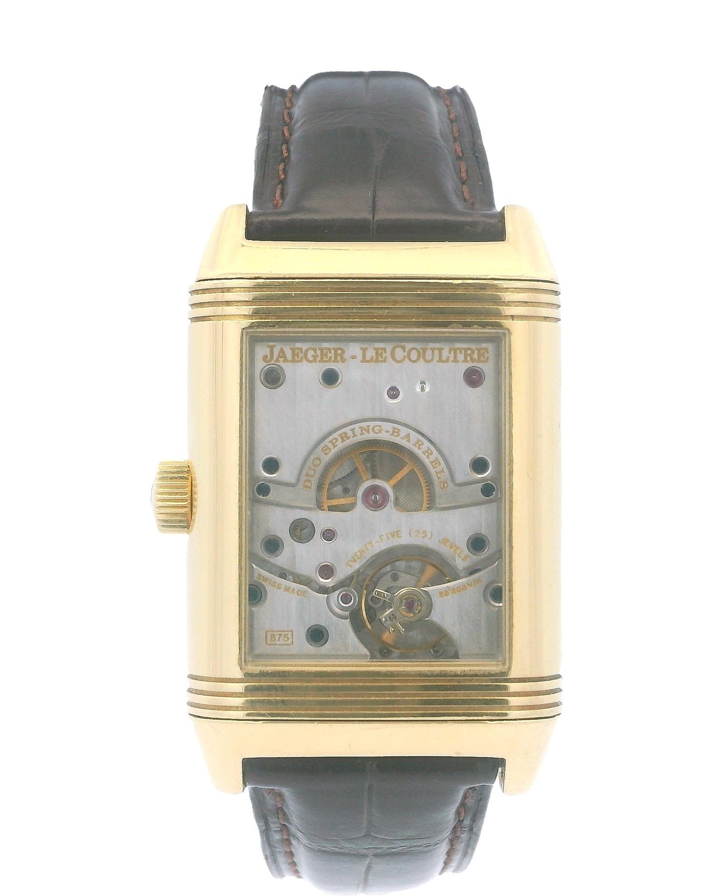 Jaeger LeCoultre Q3001420 Reverso Grande Date 8 Day Yellow Gold Watch