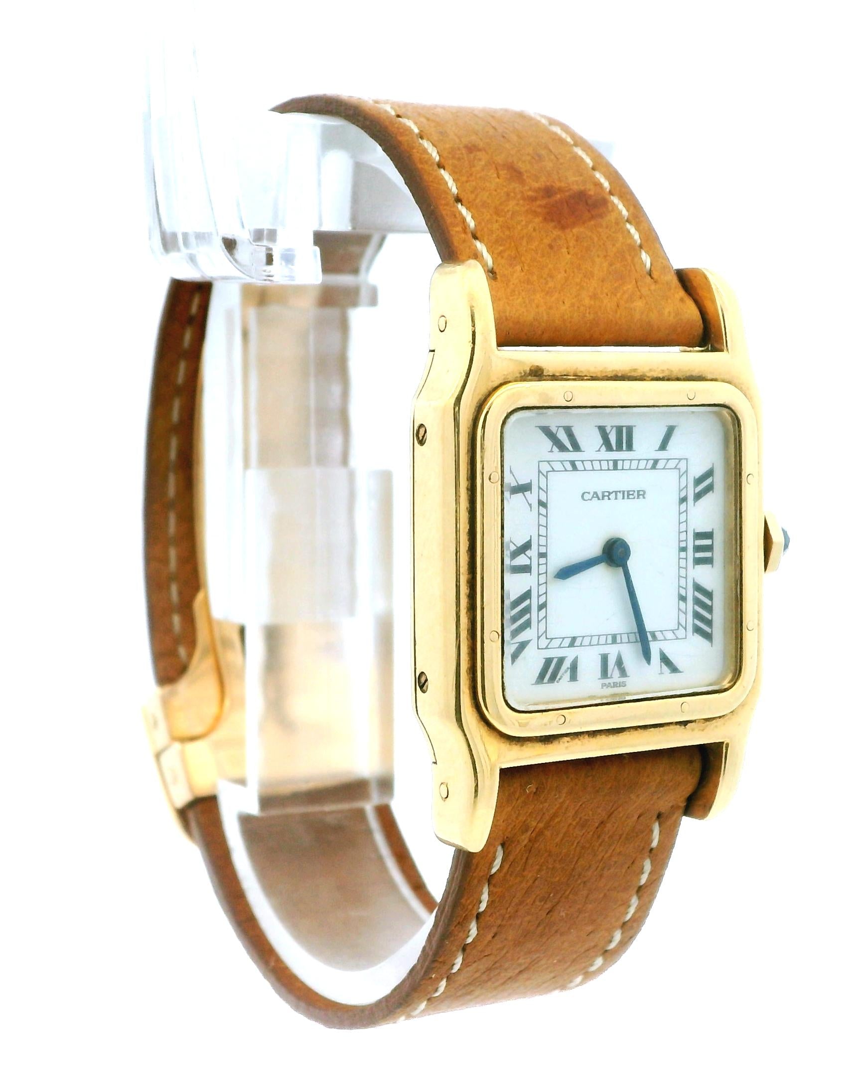 Cartier Santos Dumont 78097 18K Yellow Gold Vintage Watch