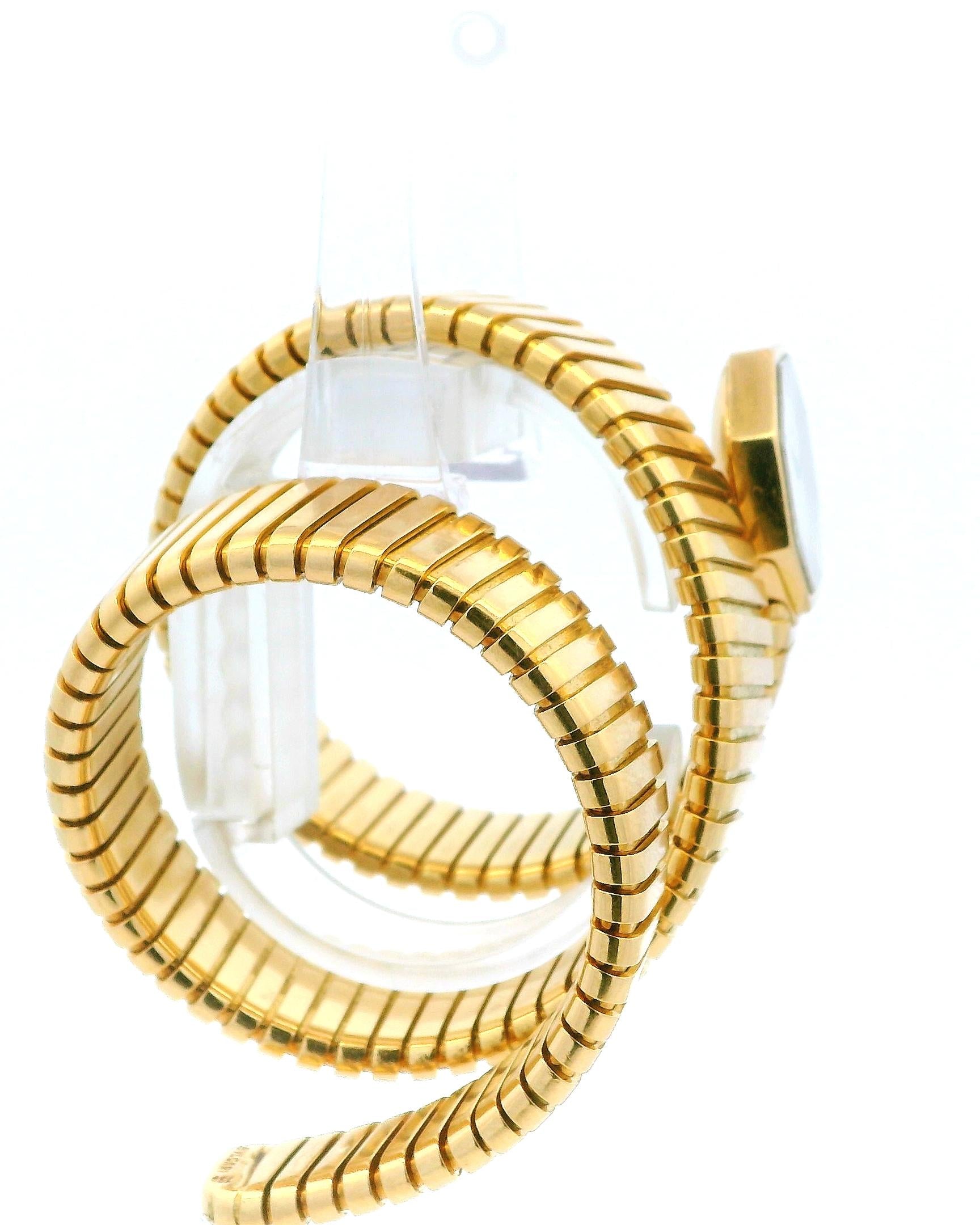Bvlgari serpenti 18k tapered brac oct head movado movement