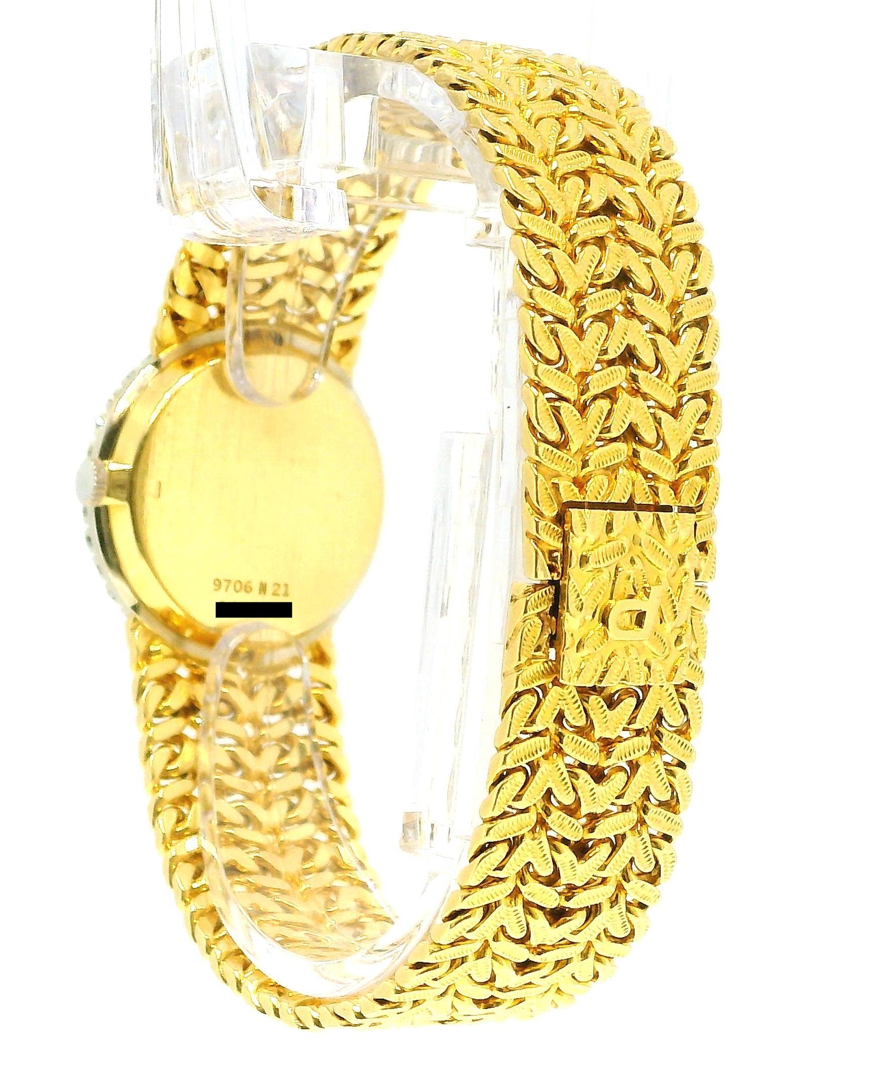 Piaget 9706N21 Tiger-Eye Dial Diamond Bezel Woven Bracelet Ladies Watch