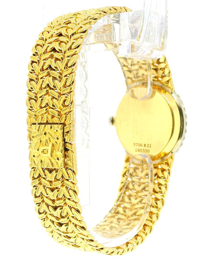 Piaget 9706N21 Tiger-Eye Dial Diamond Bezel Woven Bracelet Ladies Watch