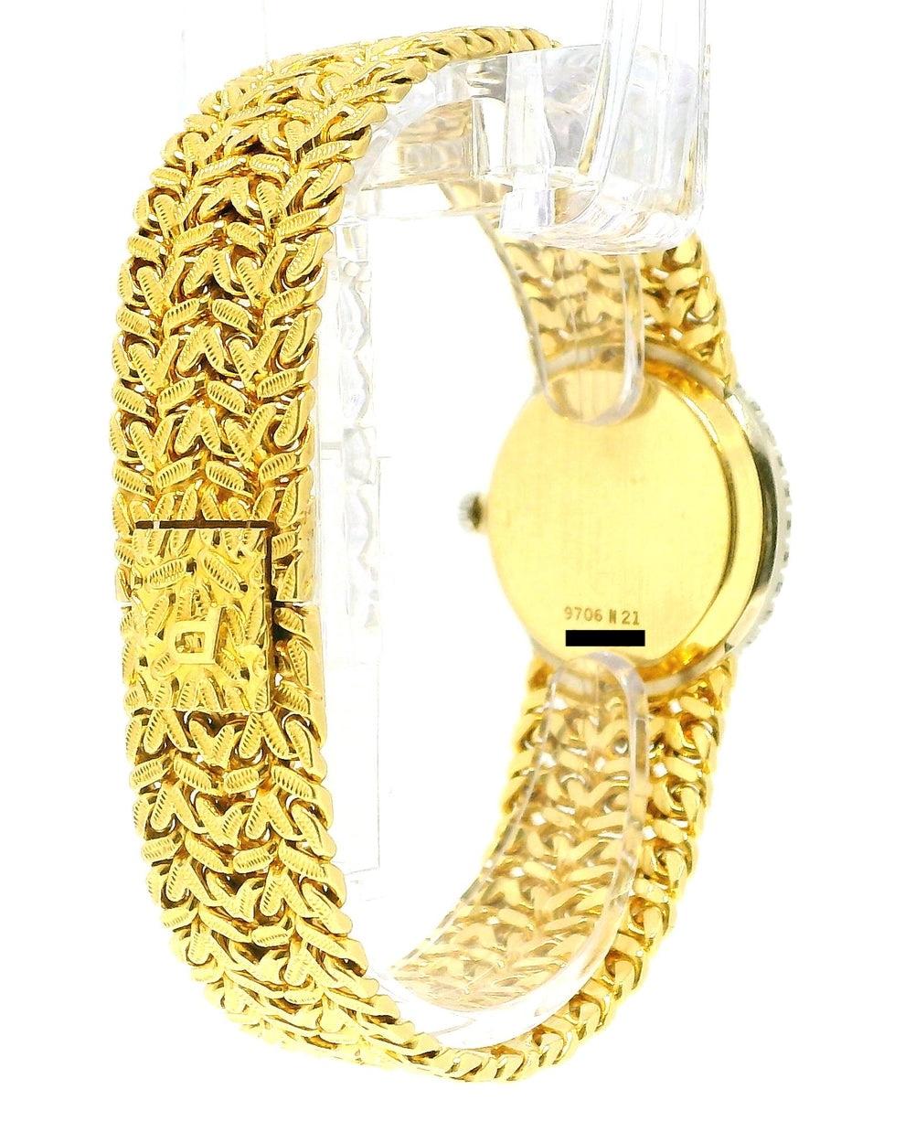 Piaget 9706N21 Tiger-Eye Dial Diamond Bezel Woven Bracelet Ladies Watch