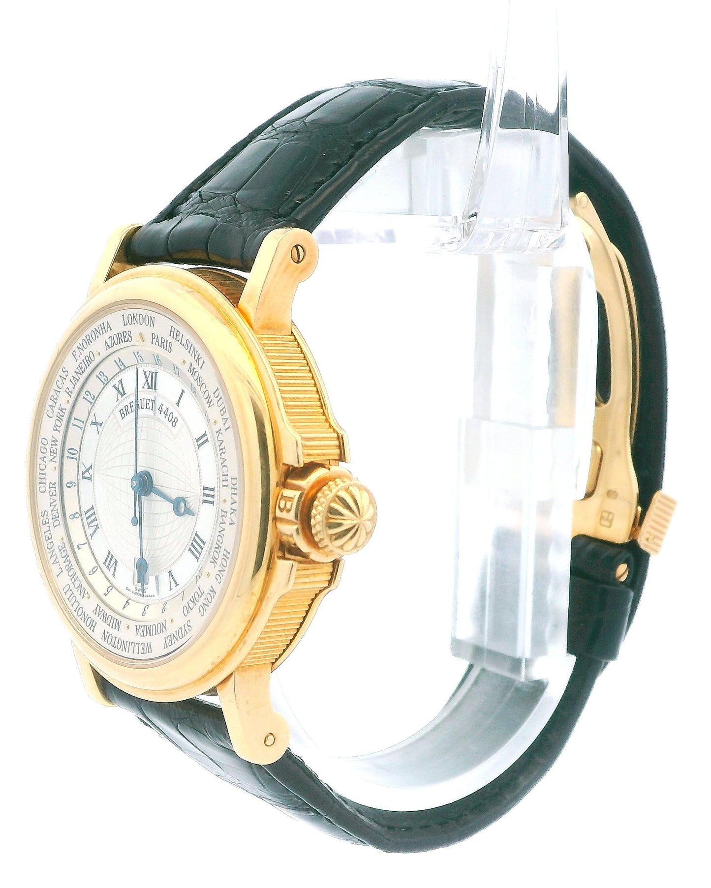 Breguet Marine 3700BA Hora Mundi 18K YG World Time Dial Vintage Watch