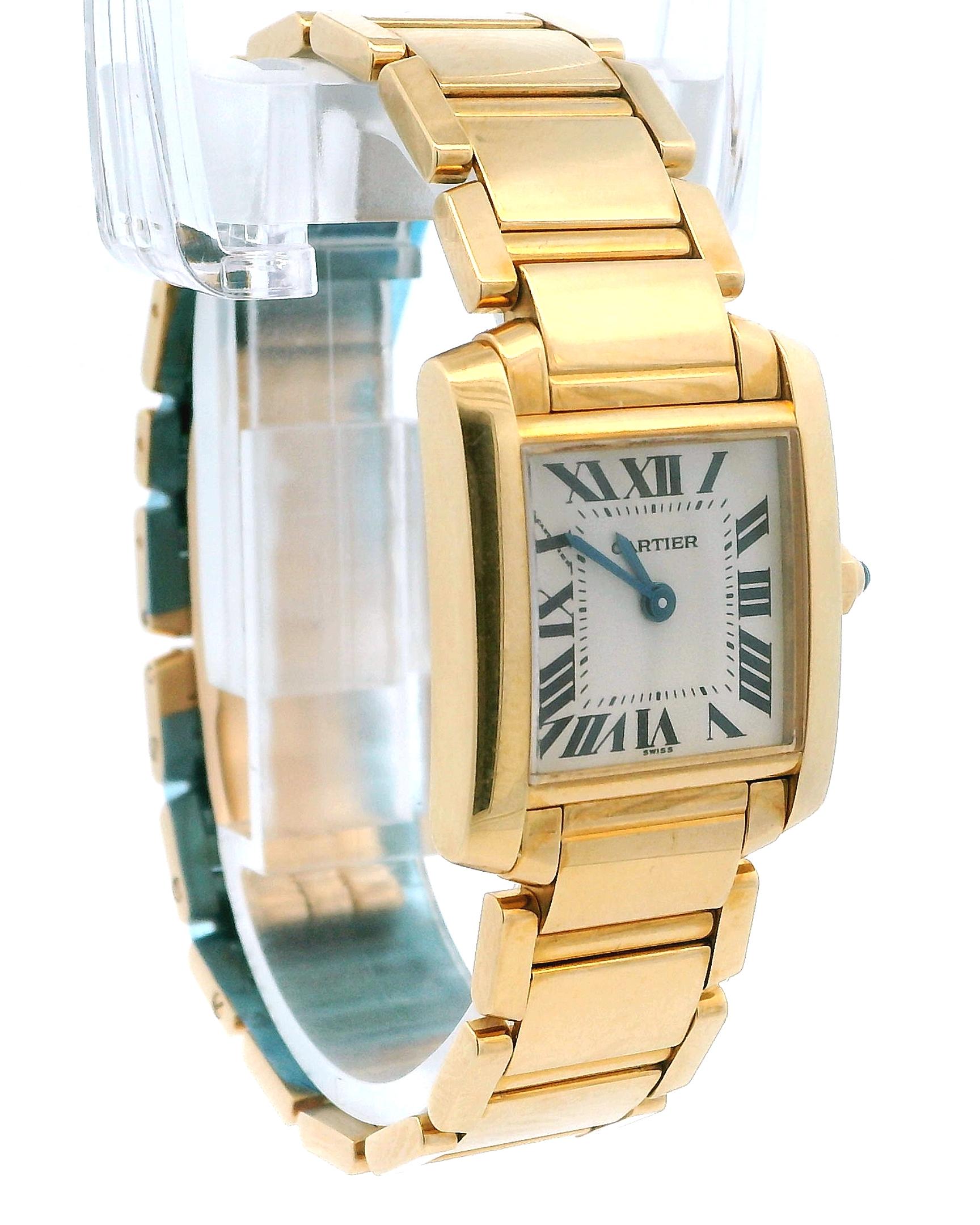 Cartier Tank Francaise W50002N2 18K Yellow Gold Quartz Watch