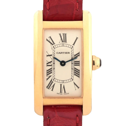 Cartier Tank American W2607456 Small 18K Yellow Gold Box & Papers