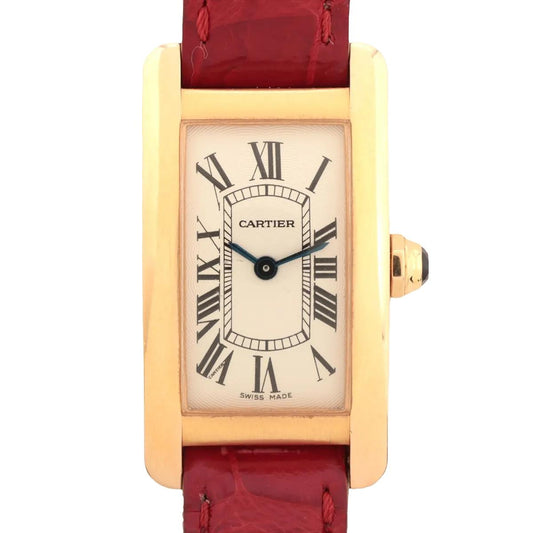 Cartier Tank American W2607456 Small 18K Yellow Gold Box & Papers
