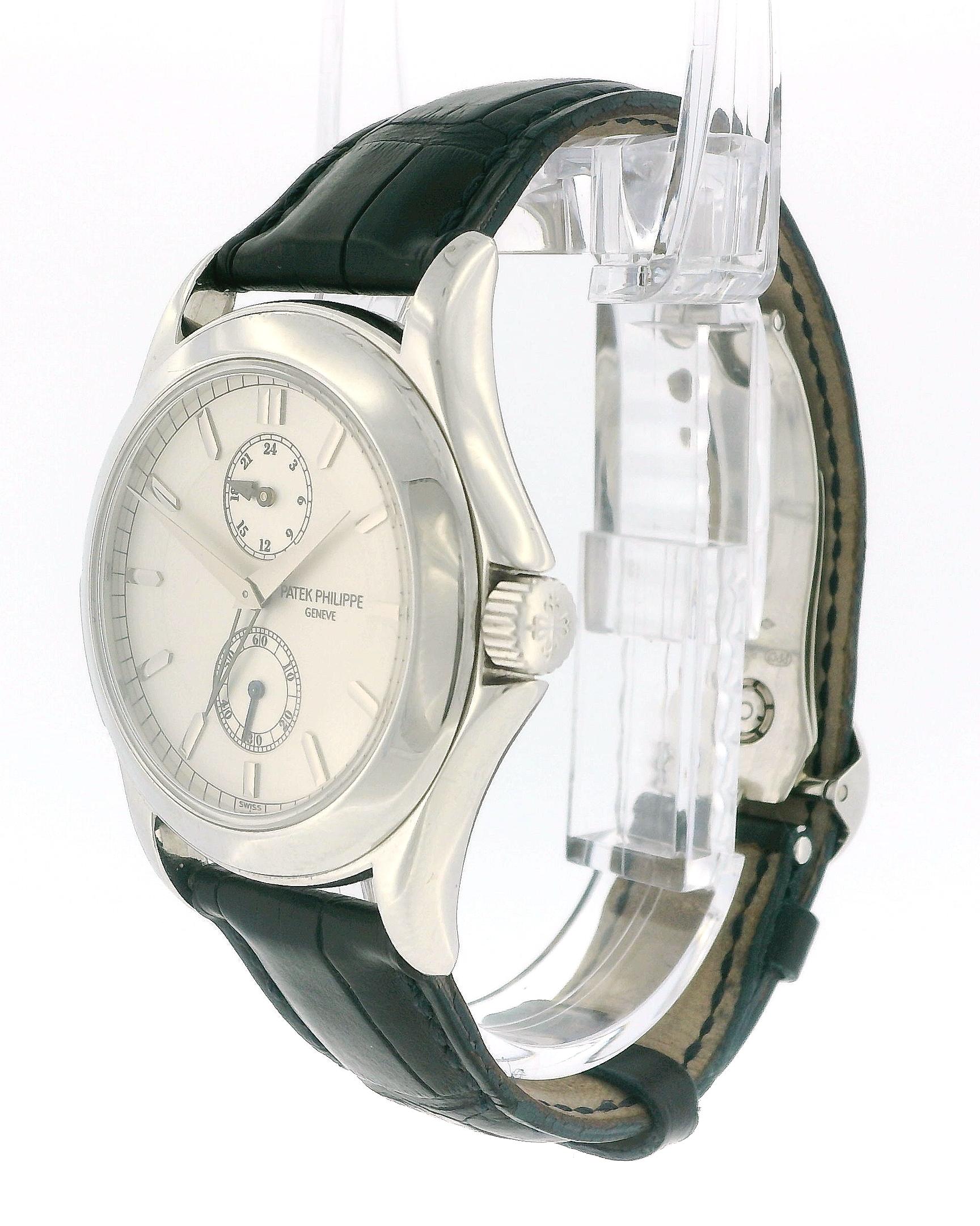 Patek Philippe Calatrava Travel Time 5134P Platinum Watch W/Archives
