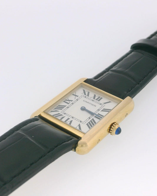 Cartier Tank Solo W1018755 18k Yellow Gold Ladies Watch W/Papers 2012