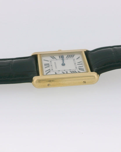 Cartier Tank Solo W1018755 18k Yellow Gold Ladies Watch W/Papers 2012