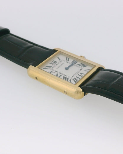 Cartier Tank Solo W1018755 18k Yellow Gold Ladies Watch W/Papers 2012