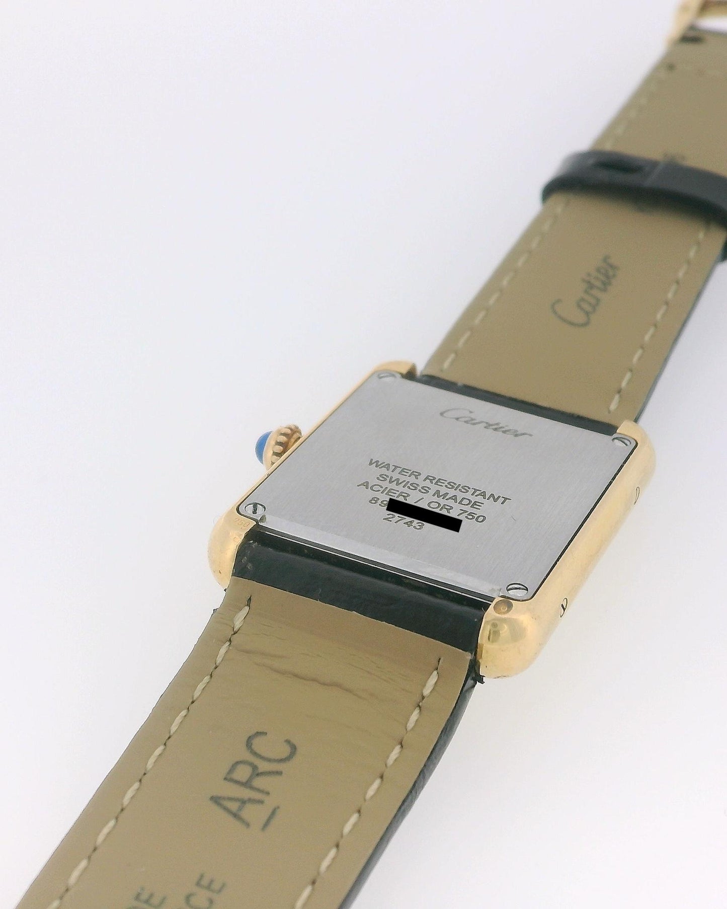 Cartier Tank Solo W1018755 18k Yellow Gold Ladies Watch W/Papers 2012