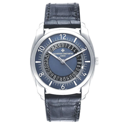 Vacheron Constantin 4500S Quai De L'ile Date Blue Dial Steel Mens Watch