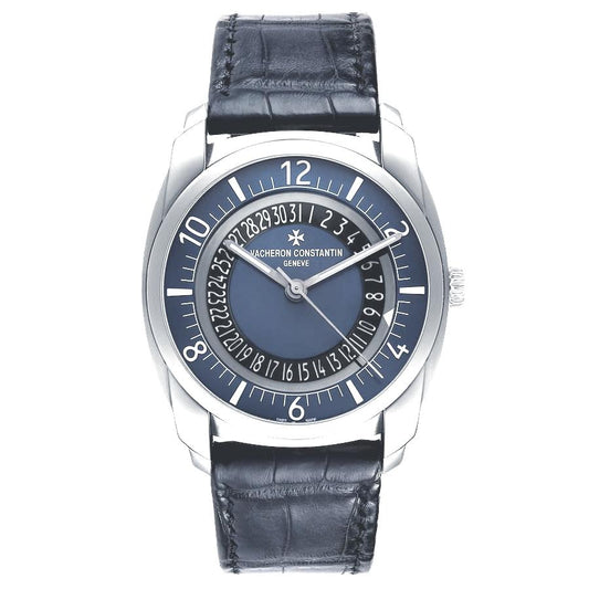 Vacheron Constantin 4500S Quai De L'ile Date Blue Dial Steel Mens Watch
