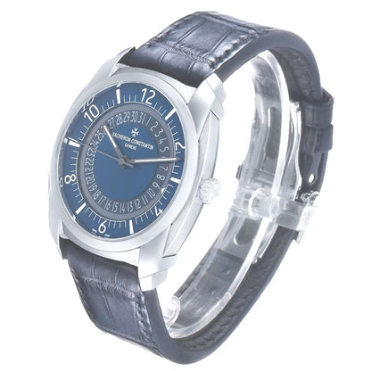 Vacheron Constantin 4500S Quai De L'ile Date Blue Dial Steel Mens Watch