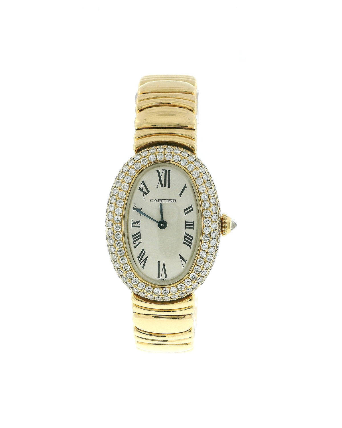 Cartier Baignoire 18K Yellow Gold Diamond 1950 1 Ladies Watch