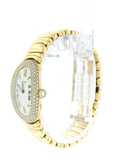Cartier Baignoire 18K Yellow Gold Diamond 1950 1 Ladies Watch