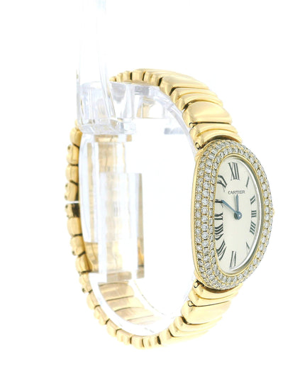 Cartier Baignoire 18K Yellow Gold Diamond 1950 1 Ladies Watch