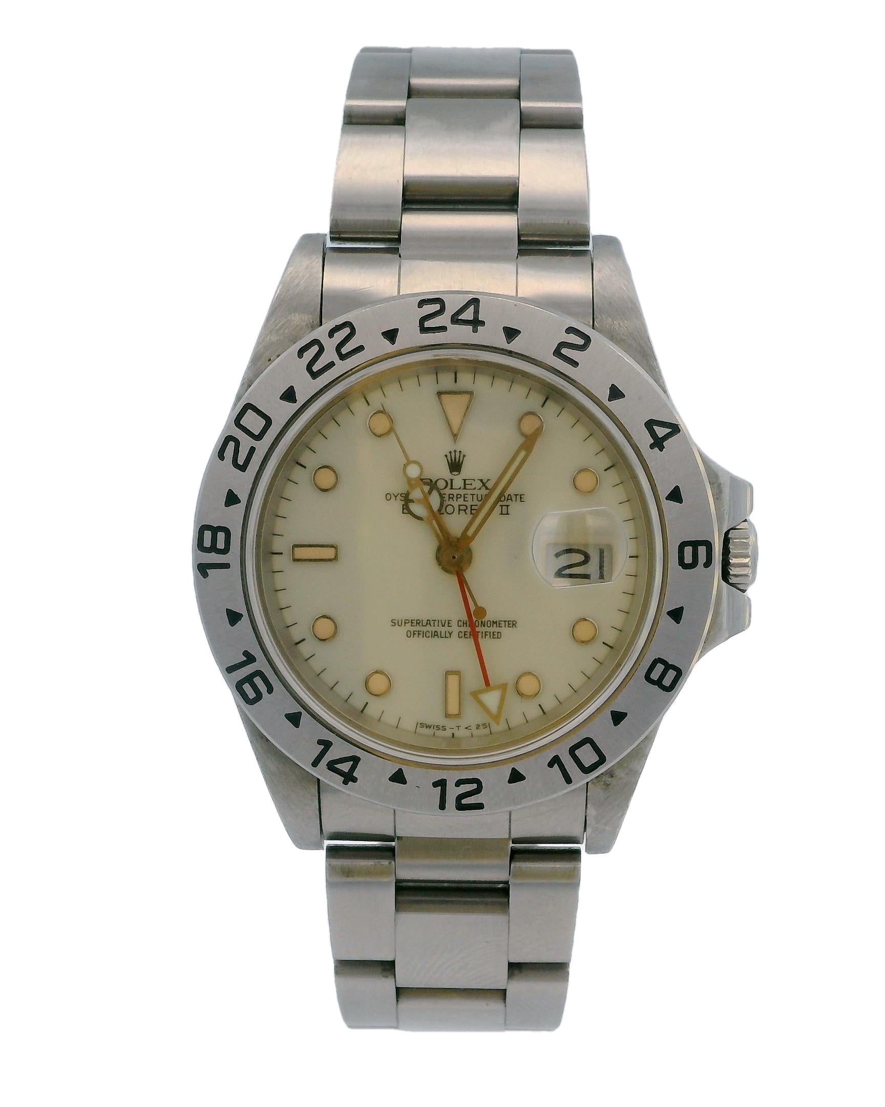 Rolex Explorer II 16550 Cream Dial Vintage Mens Watch – Steve Fishman
