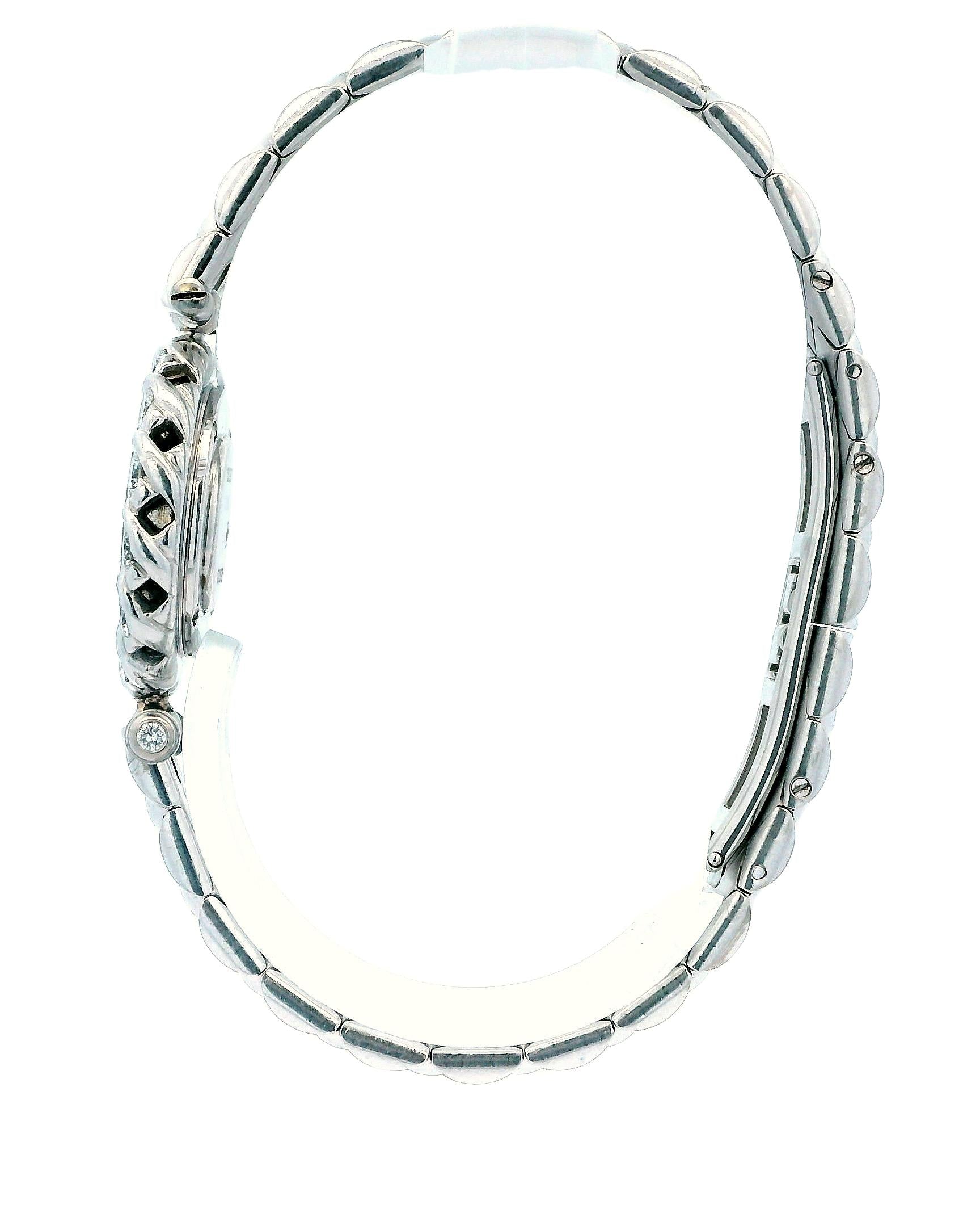 Van Cleef & Arpels 18K White Gold Diamond Bezel Ladies Watch