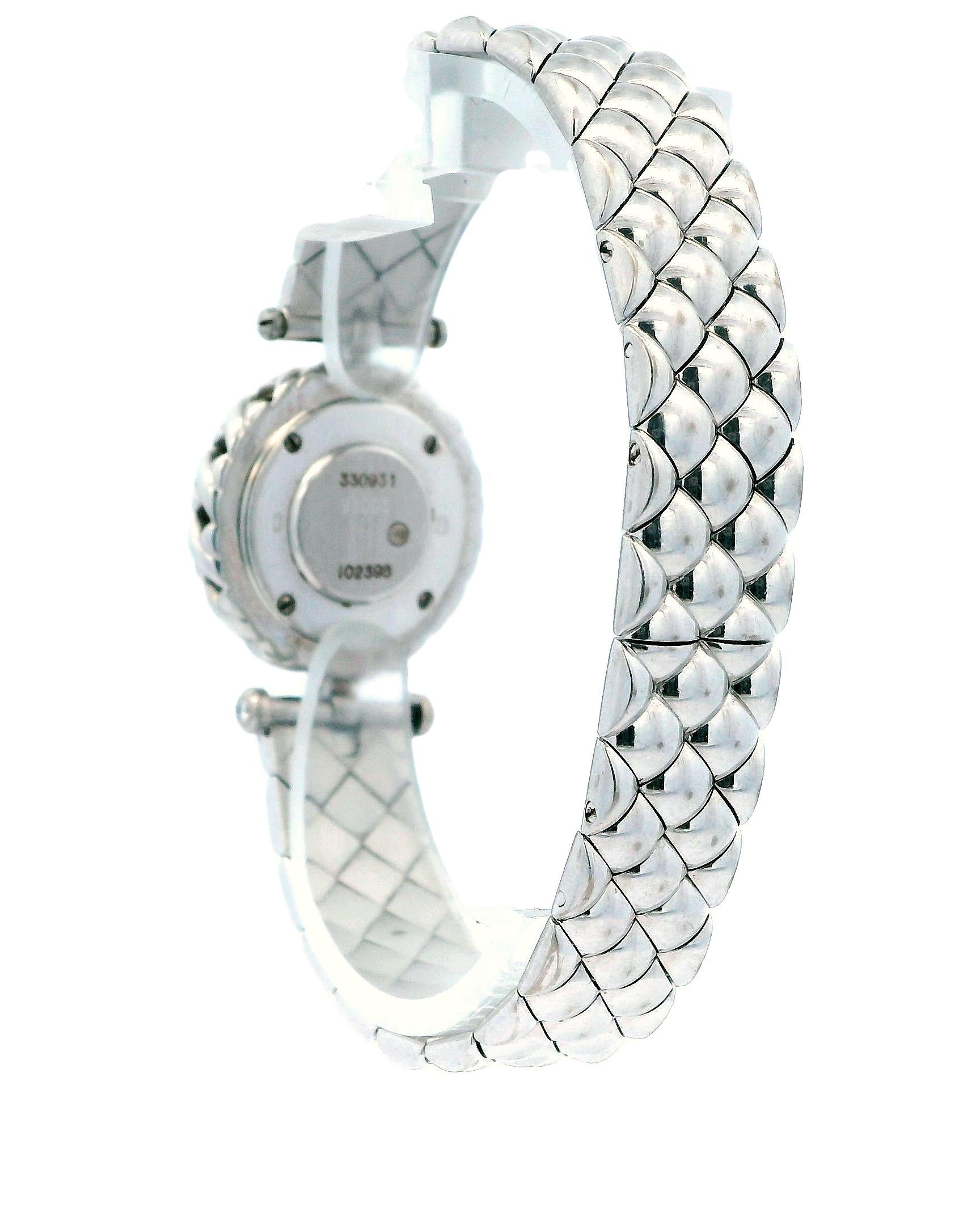 Van Cleef & Arpels 18K White Gold Diamond Bezel Ladies Watch