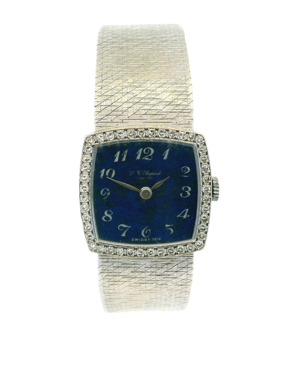 Chopard 18K White Gold Lapis Dial Mesh Bracelet Aubert Frères's S+F Singature