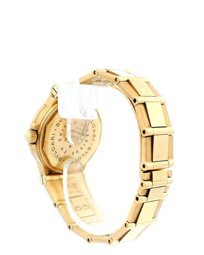 Bvlgari Diagono LCV29G Midsize 18K Yellow Gold Ladies Watch
