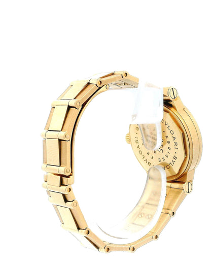 Bvlgari Diagono LCV29G Midsize 18K Yellow Gold Ladies Watch