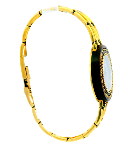 Gerald Genta for Mouawad Wooden Bezel & Dial 18k Yellow Gold Mech Bracelet