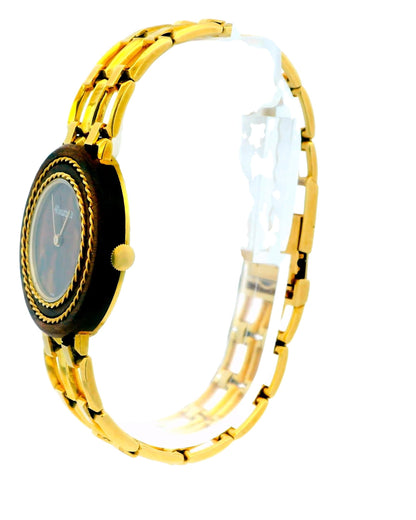 Gerald Genta for Mouawad Wooden Bezel & Dial 18k Yellow Gold Mech Bracelet