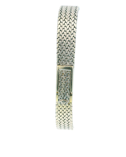 Movado 18K White Gold & Diamond Bezel Mesh Bracelet Ladies Watch