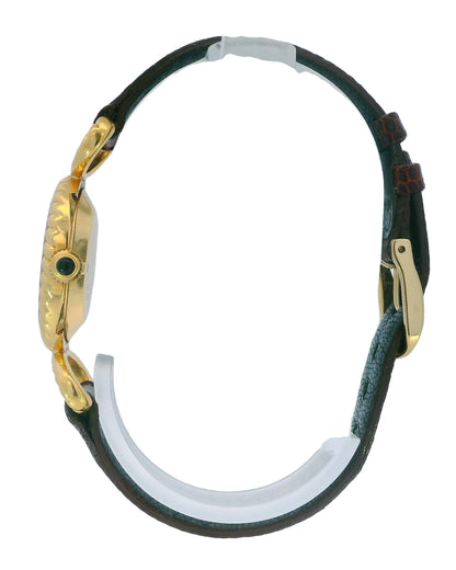 Baume & Mercier 18k Yellow Gold Fluted Case Ladies Watch