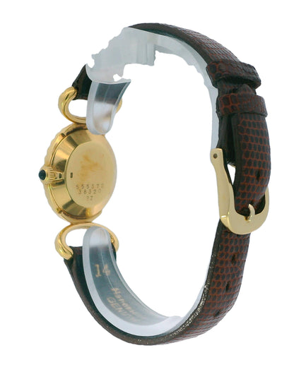 Baume & Mercier 18k Yellow Gold Fluted Case Ladies Watch