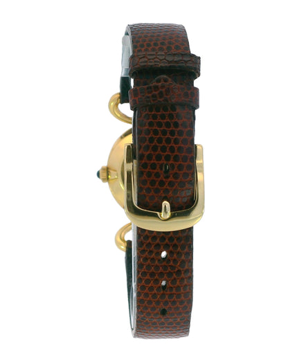 Baume & Mercier 18k Yellow Gold Fluted Case Ladies Watch