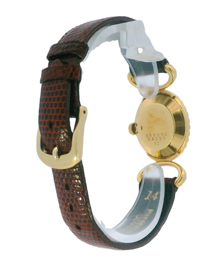 Baume & Mercier 18k Yellow Gold Fluted Case Ladies Watch