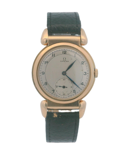 Omega Scarab 14K Rose Gold Flexible Lugs Vintage Watch