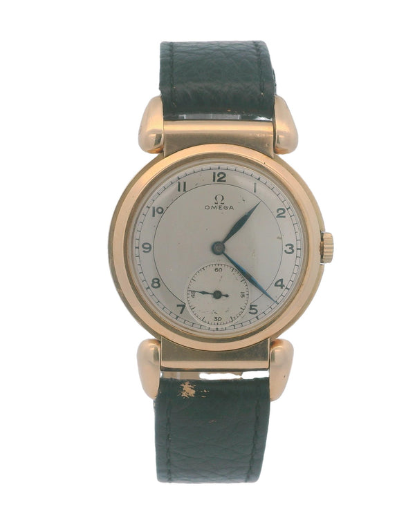 Omega Scarab 14K Rose Gold Flexible Lugs Vintage Watch