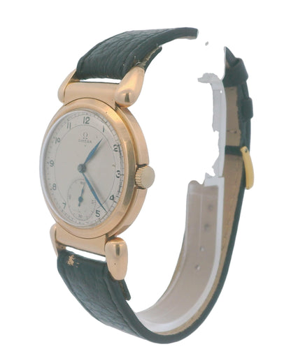 Omega Scarab 14K Rose Gold Flexible Lugs Vintage Watch