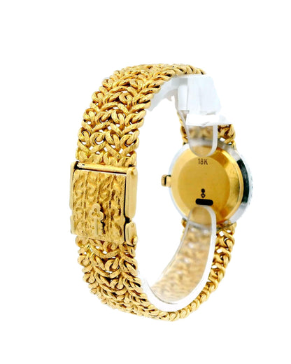 Corum 18K Yellow Gold & Emerald Bezel Mech-Mesh Bracelet