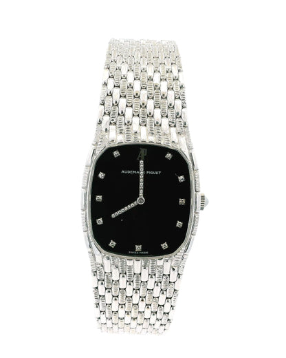 Audemars Piguet 4126 Diamond Black Dial 18K White Gold Watch