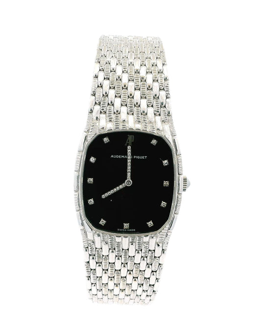 Audemars Piguet 4126 Diamond Black Dial 18K White Gold Watch